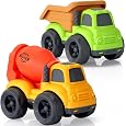 MonotrakStudio 3-in-1 Construction Truck Toy Set for Toddlers